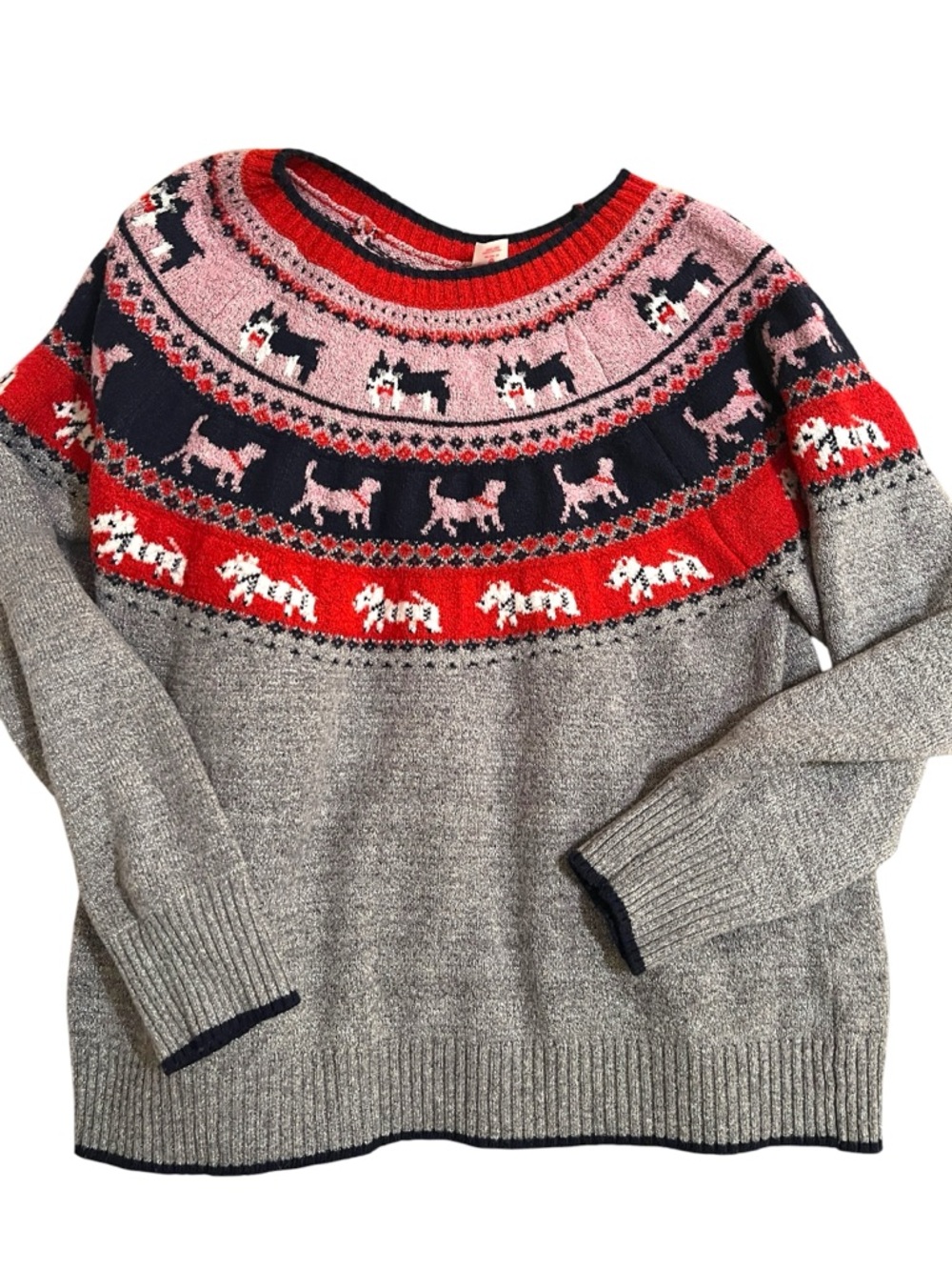 Holiday Time Dog Fair Isle Sweater XXL Metallic Cozy Christmas Knit granny